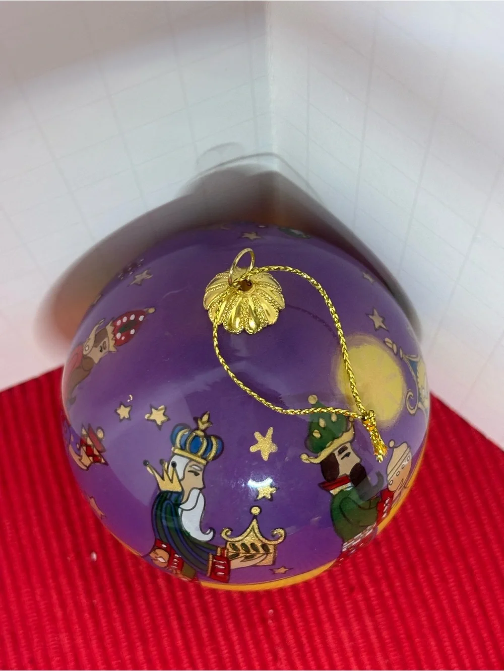 Pier 1 “Li Bien”Three Kings Purple Christmas Ornament